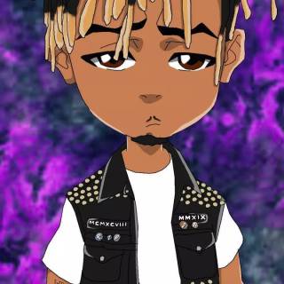 Juice WRLD cartoon phone wallpaper