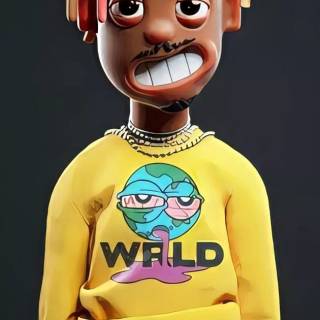 Juice WRLD cartoon phone wallpaper