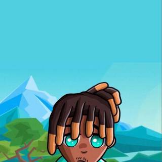 Juice WRLD cartoon phone wallpaper