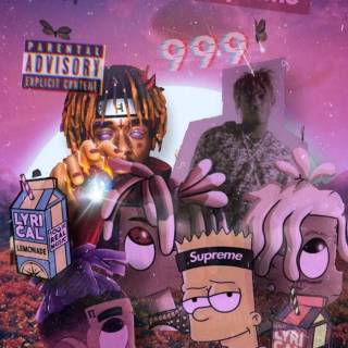 Juice WRLD cartoon phone wallpaper