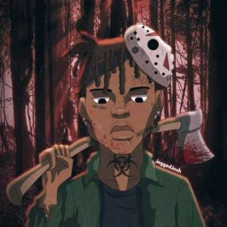 Juice WRLD cartoon phone wallpaper