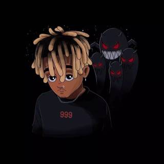 Juice WRLD cartoon phone wallpaper