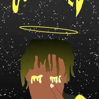 Juice WRLD cartoon phone wallpaper