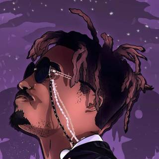 Juice WRLD cartoon phone wallpaper