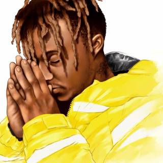 Juice WRLD cartoon phone wallpaper
