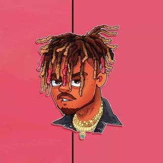 Juice WRLD cartoon phone wallpaper