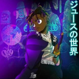 Juice WRLD cartoon phone wallpaper