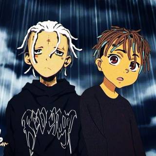 Juice WRLD cartoon phone wallpaper