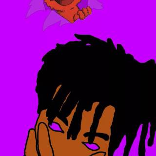 Juice WRLD cartoon phone wallpaper