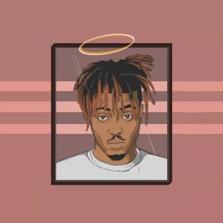 Juice WRLD cartoon phone wallpaper