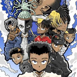 Juice WRLD cartoon phone wallpaper