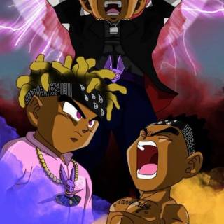 Juice WRLD cartoon phone wallpaper