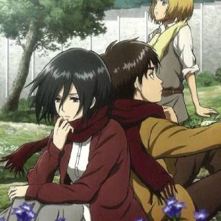 Eren Mikasa phone wallpaper