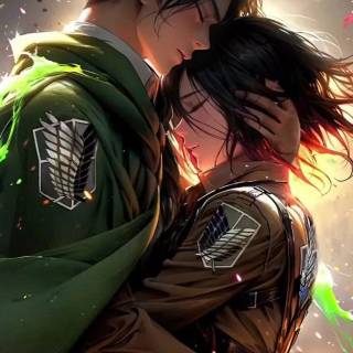 Eren Mikasa phone wallpaper