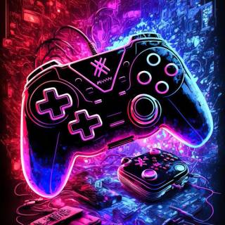 Gaming neon phone wallpaper