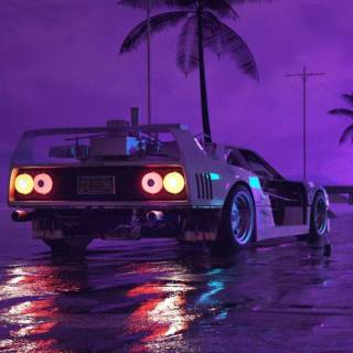 Purple car phone wallpaper