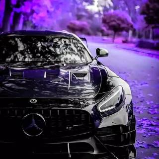 Purple car phone wallpaper