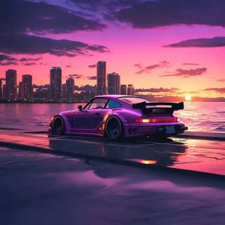 Purple car phone wallpaper