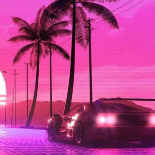 Purple car phone wallpaper