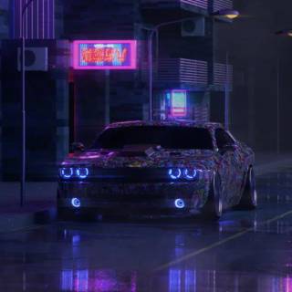 Purple car phone wallpaper