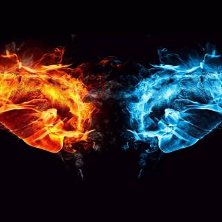 4k blue fire wallpaper