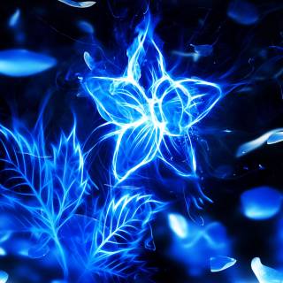 4k blue fire wallpaper