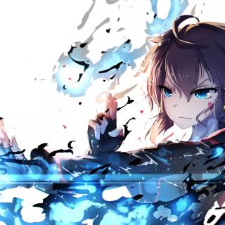 4k blue fire wallpaper