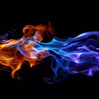 4k blue fire wallpaper