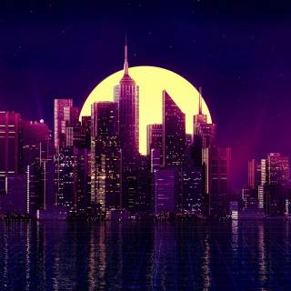 Laptop city wallpaper