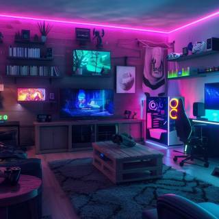 Gaming area wallpaper