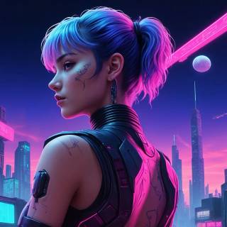 AI art girl wallpaper