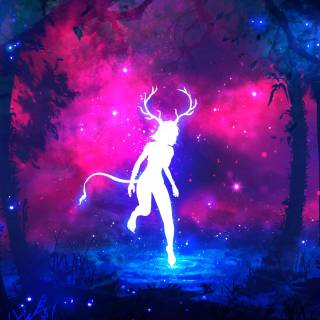 4k neon girl wallpaper