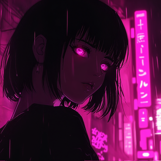4k neon girl wallpaper
