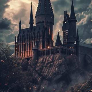 Hogwarts castle phone wallpaper