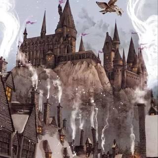 Hogwarts castle phone wallpaper