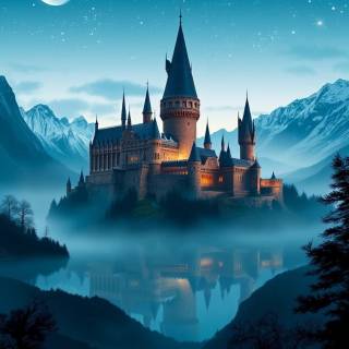 Hogwarts castle phone wallpaper