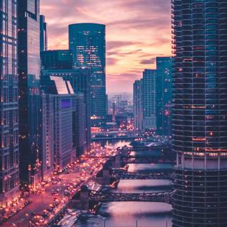 Chicago skyline iPhone wallpaper