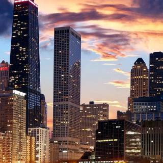 Chicago skyline iPhone wallpaper