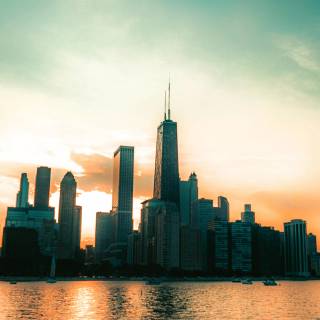 Chicago skyline iPhone wallpaper