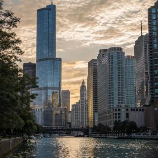 Chicago skyline iPhone wallpaper