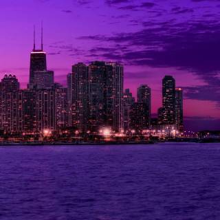 Chicago skyline iPhone wallpaper