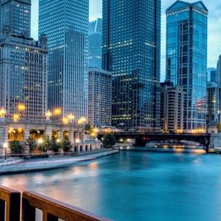 Chicago skyline iPhone wallpaper