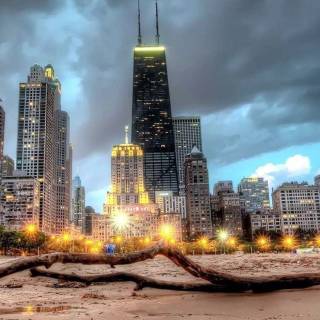Chicago skyline iPhone wallpaper