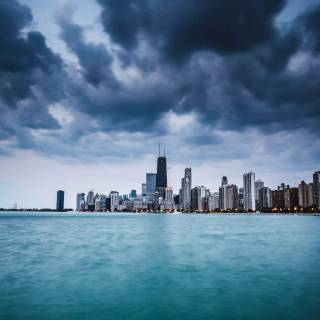 Chicago skyline iPhone wallpaper