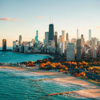 Chicago skyline iPhone wallpaper