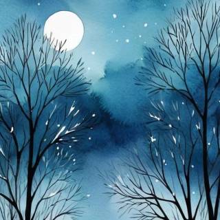 Winter art phone wallpaper