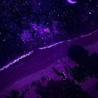 Purple night phone wallpaper