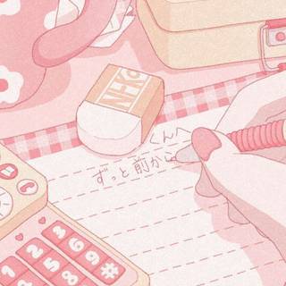iPhone pink anime wallpaper