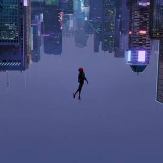 Miles Morales purple wallpaper
