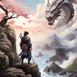 Samurai vs dragon wallpaper